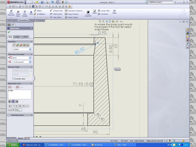 sectioned, 1 side view, dim's